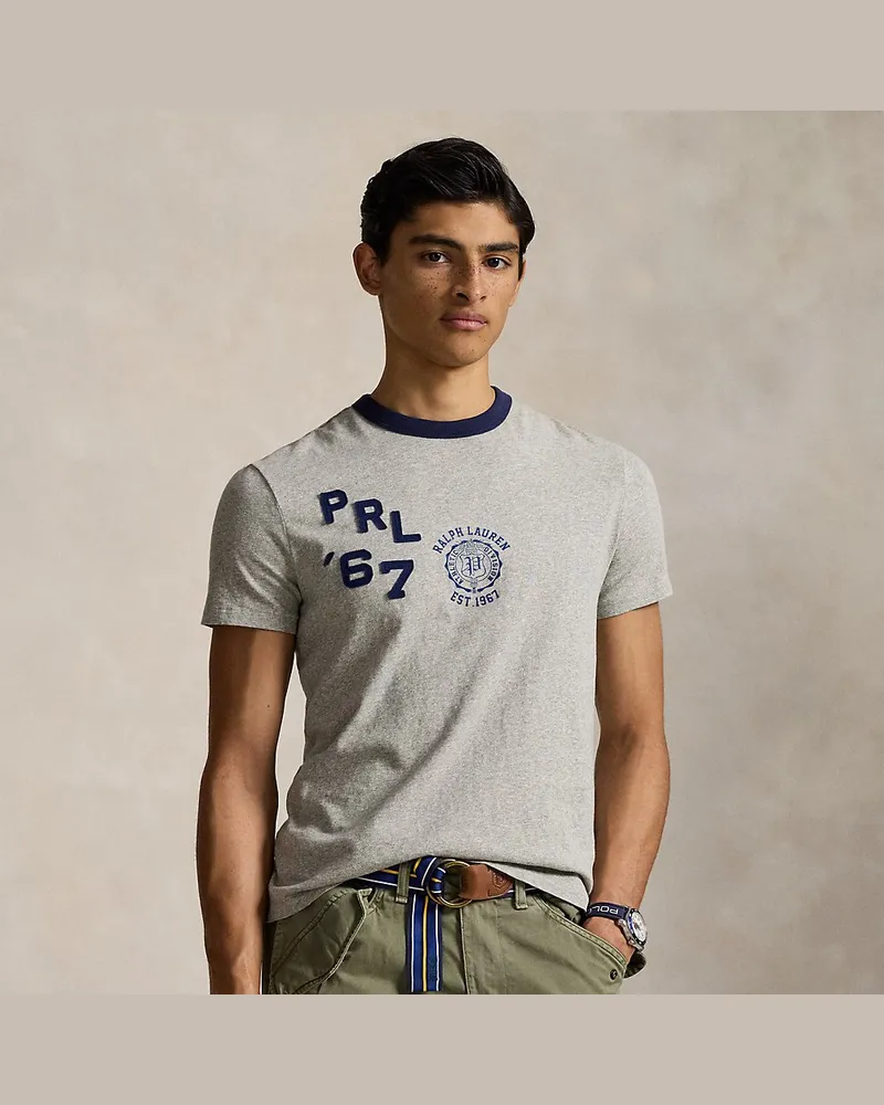 Ralph Lauren Standard-Fit Jersey-T-Shirt mit Logo Grey