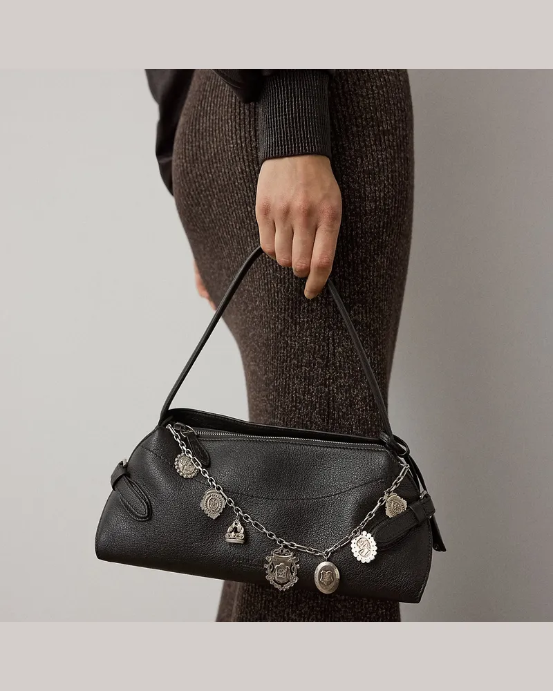 Ralph Lauren Kleine Ziegenleder-Schultertasche  Ralph Lauren Brown