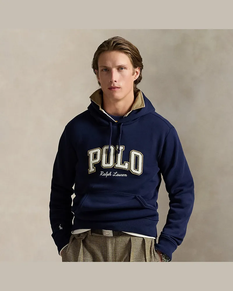 Ralph Lauren Fleece-Kapuzenshirt mit Logo Blue