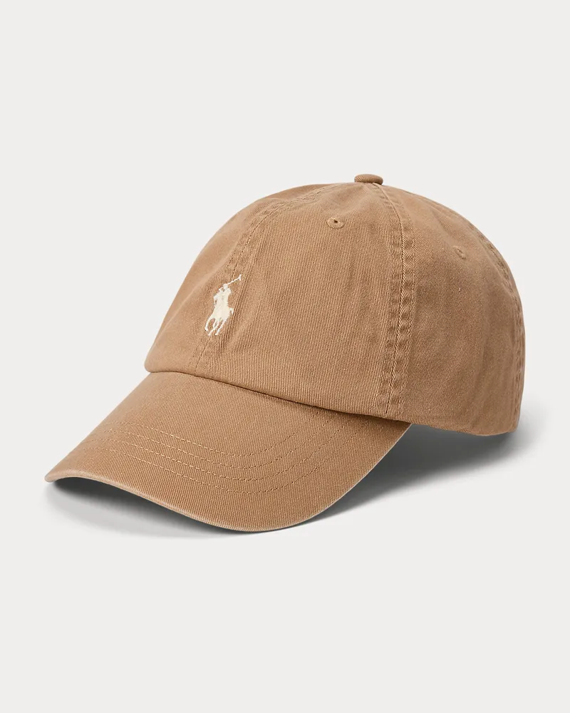 Ralph Lauren Klassische Baumwollchino-Baseballkappe Tan