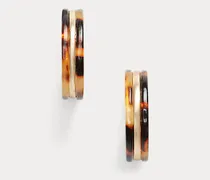 Goldfarbene Creolen mit Schildpatt