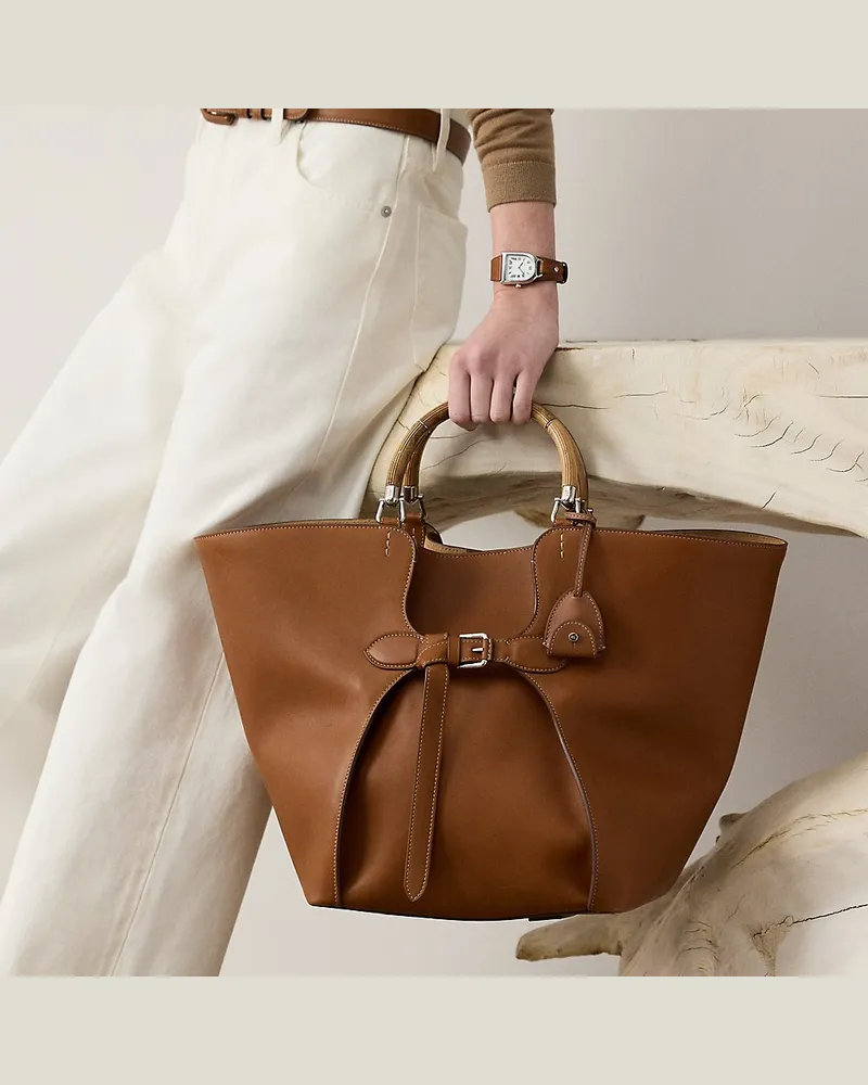 Ralph Lauren Große Tragetasche  Ralph Lauren aus Kalbsleder Brown