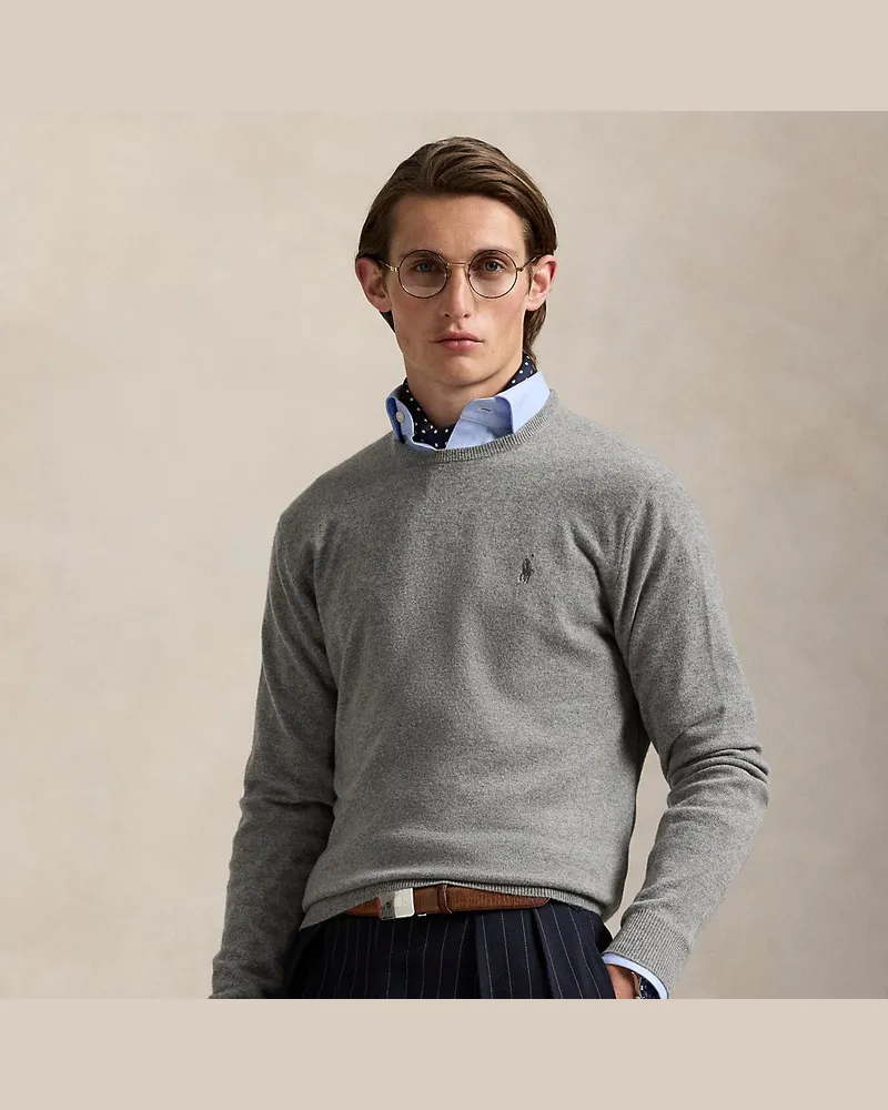 Ralph Lauren Wollpullover mit Rundhalsausschnitt Grey