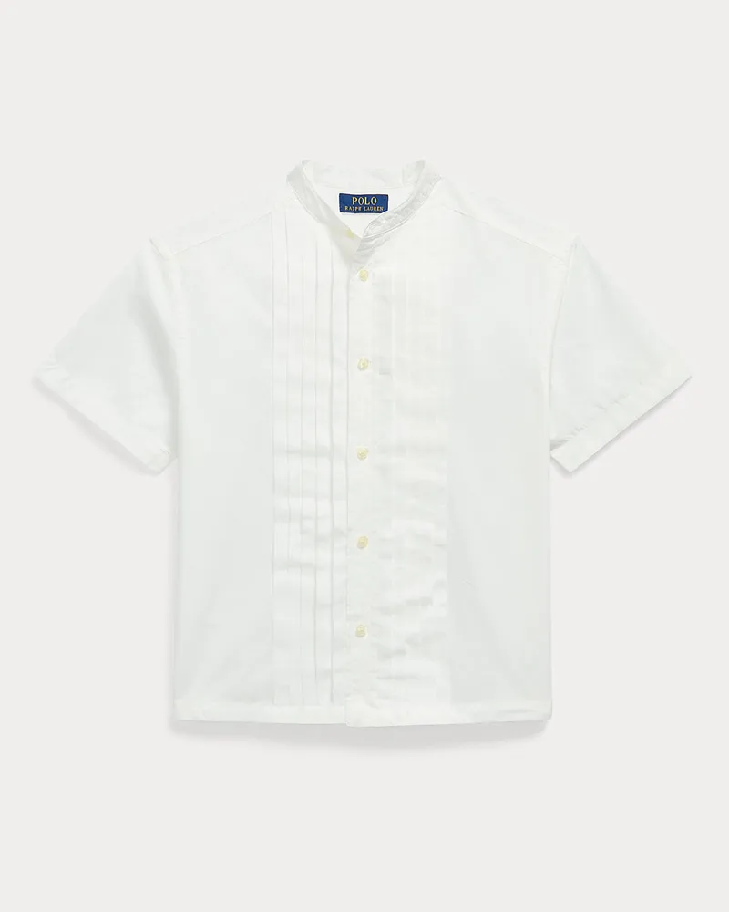 Ralph Lauren Big-Fit Baumwollpopelinehemd mit Falten White