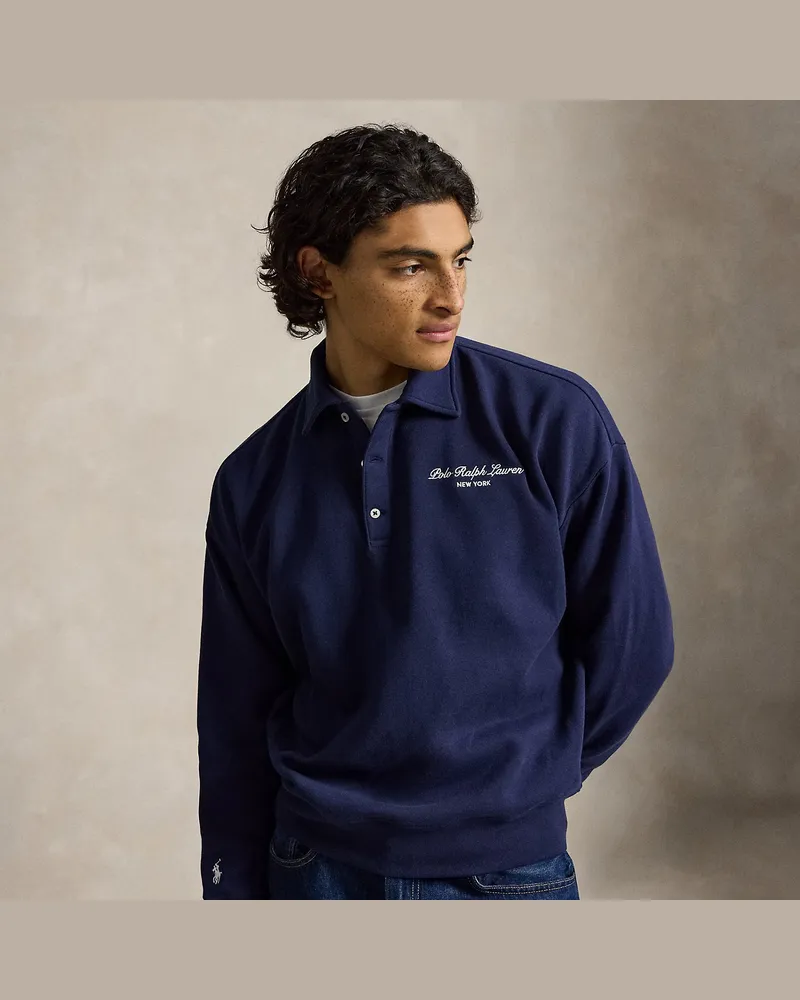 Ralph Lauren Relaxed-Fit Logo-Sweatshirt mit Kragen Blue