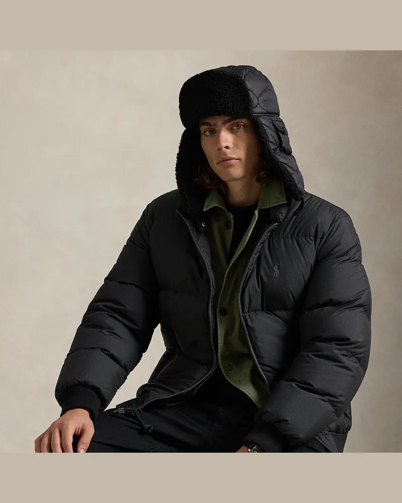 Ralph Lauren Daunenjacke aus strukturiertem Ripstop Black