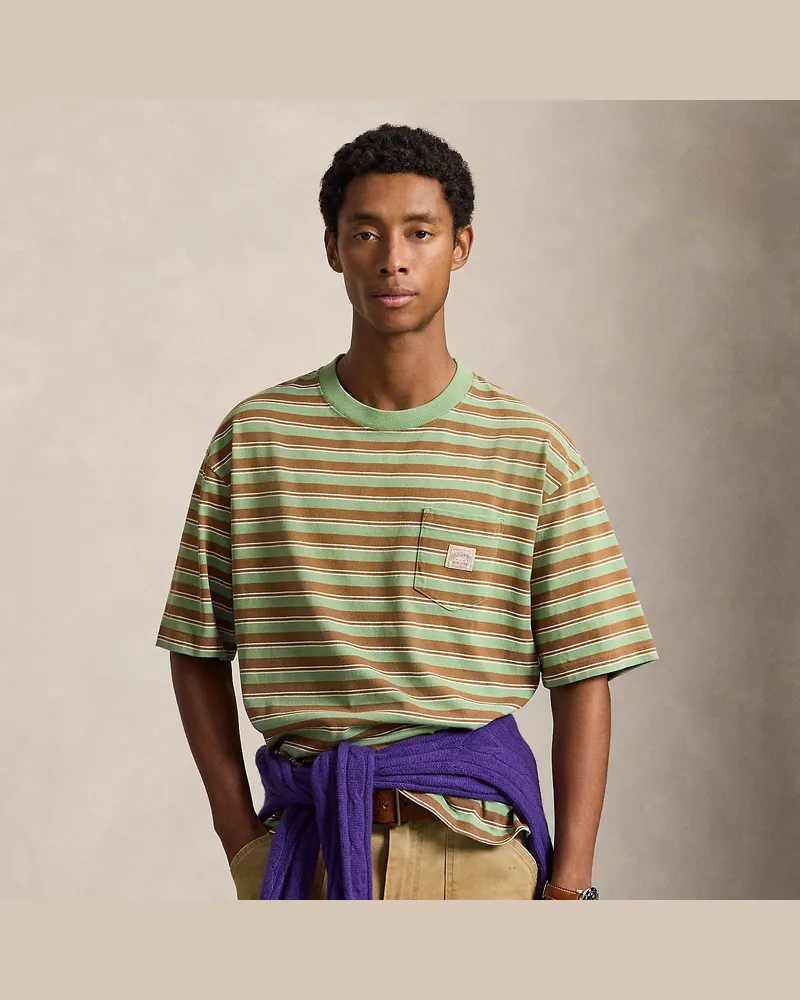 Ralph Lauren Relaxed-Fit Jersey-T-Shirt mit Streifen Green