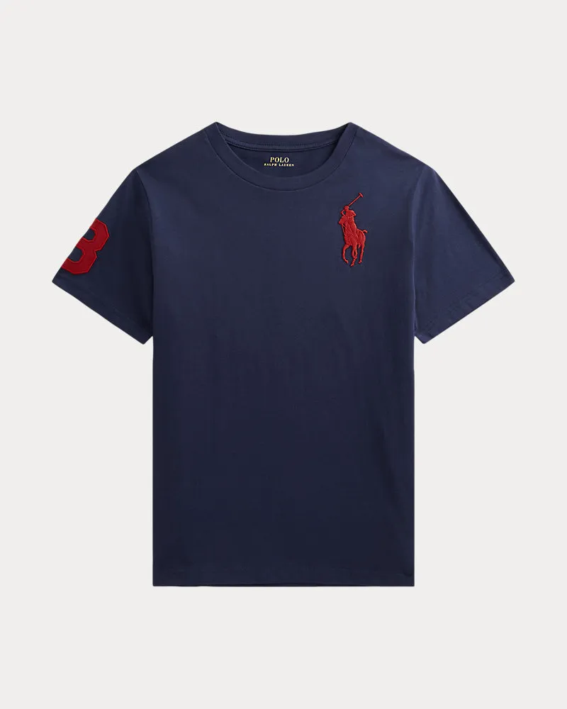 Ralph Lauren T-Shirt aus Baumwolljersey mit Big Pony Blue