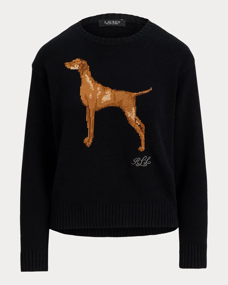 Ralph Lauren Pullover mit Intarsienstrickerei Black