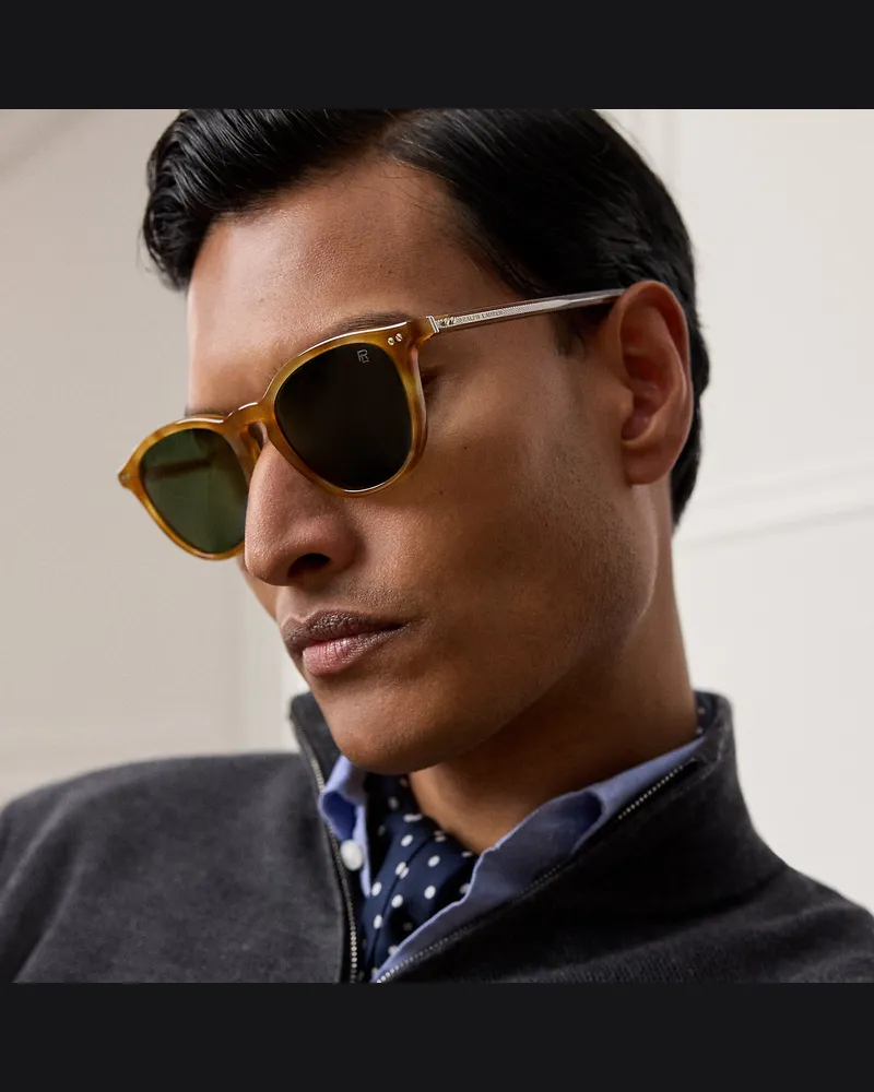 Ralph Lauren Runde Sonnenbrille Automotive Brown
