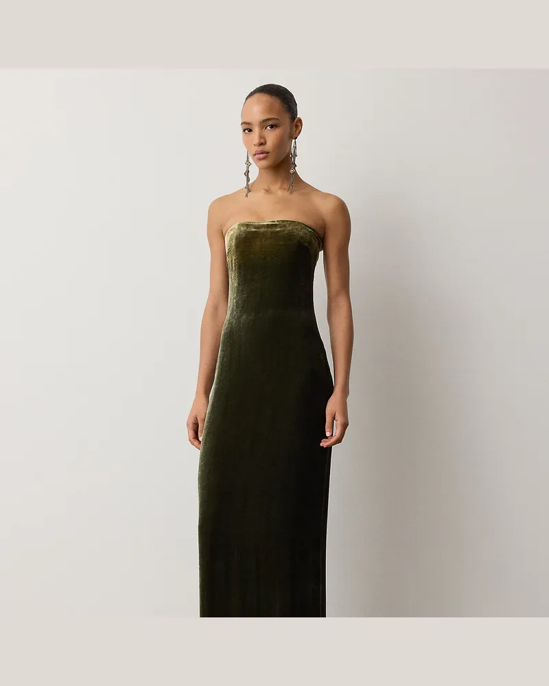 Ralph Lauren Abendkleid Farley aus Samt Green