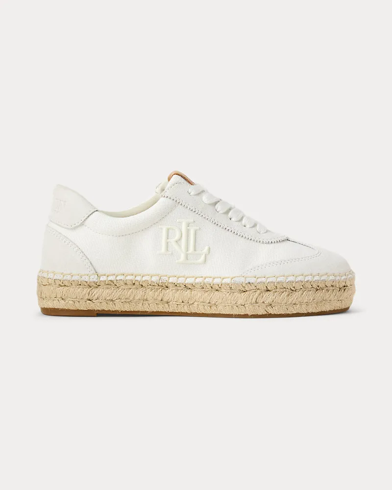 Ralph Lauren Espadrille-Sneaker Luize aus Segeltuch White