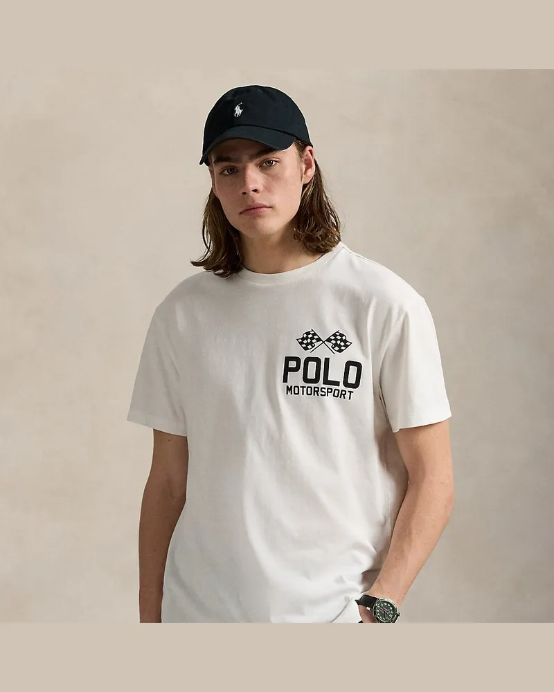 Ralph Lauren Classic-Fit T-Shirt aus Flammgarn-Jersey White