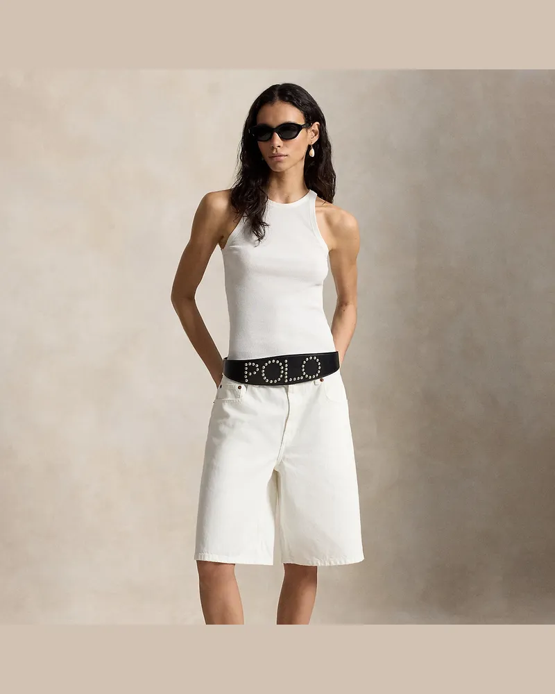 Ralph Lauren Lange Shorts aus Denim White