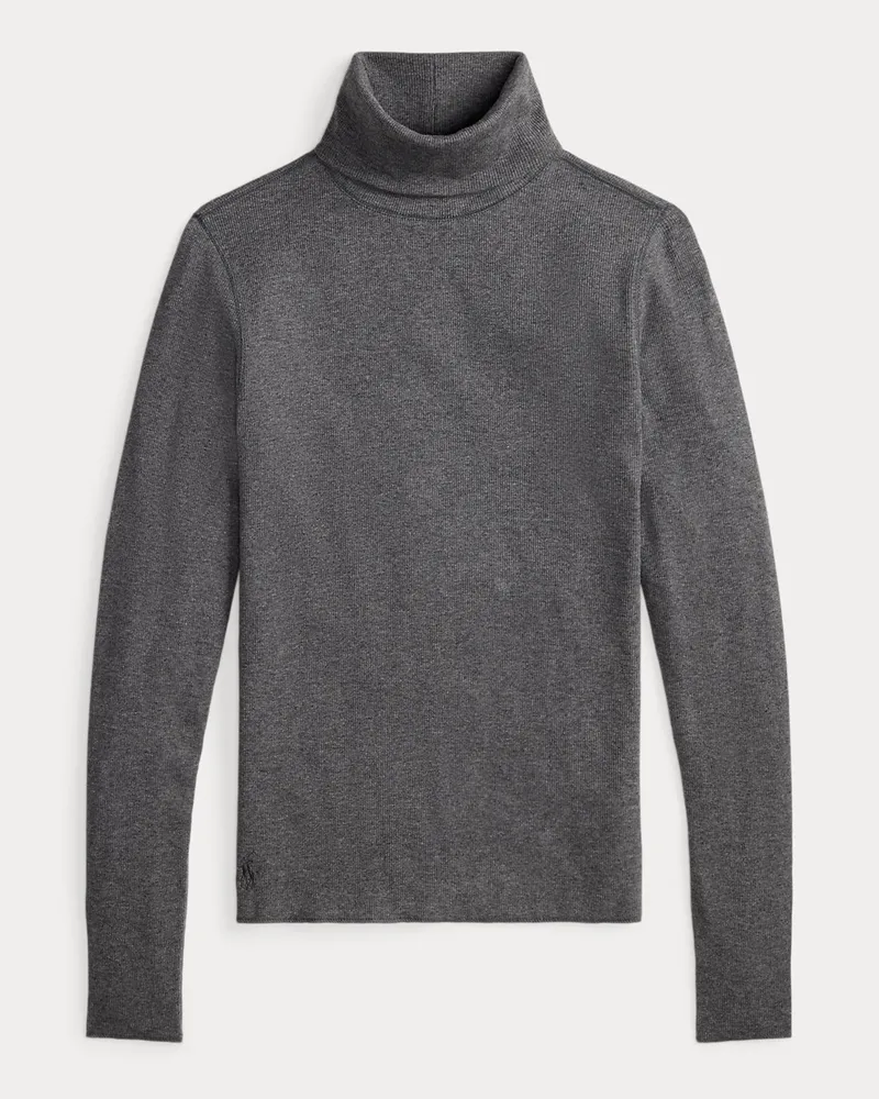 Ralph Lauren Rollkragenpullover aus Stretchmaterial Grey