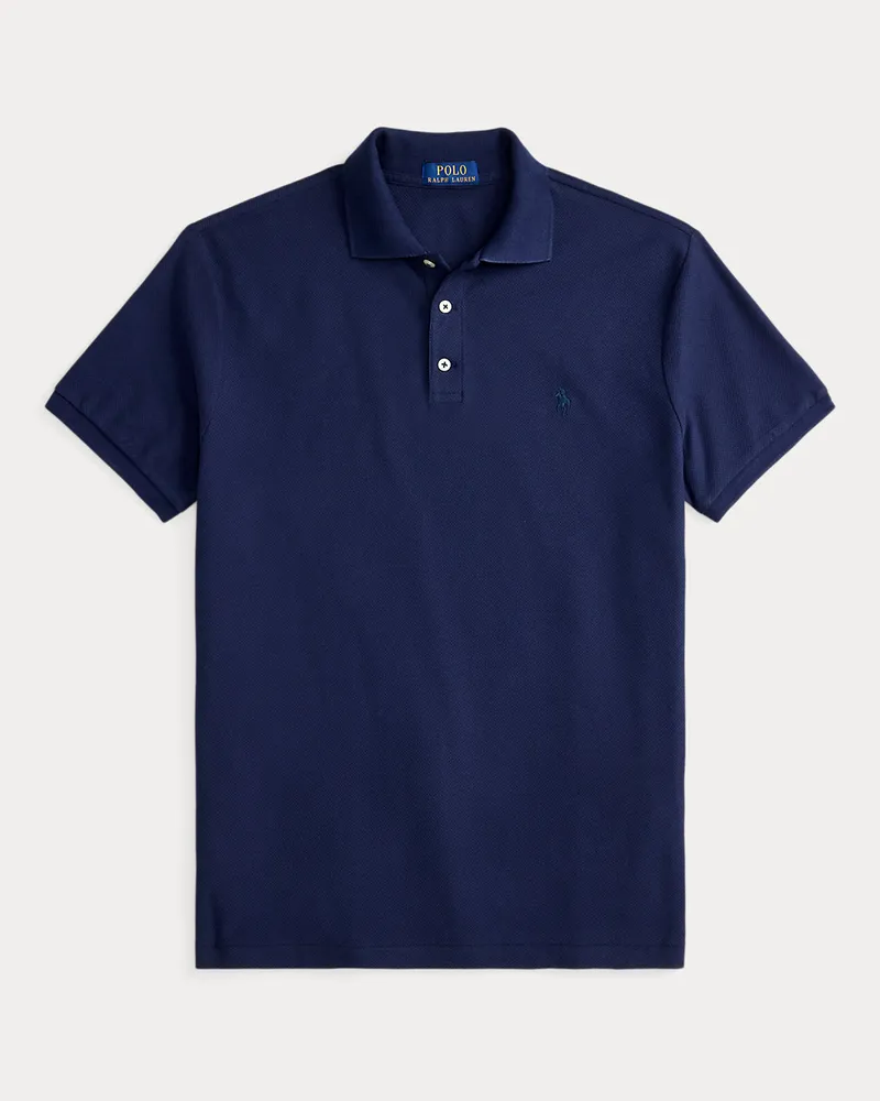 Ralph Lauren Custom-Slim-Fit Poloshirt aus Piqué Blue