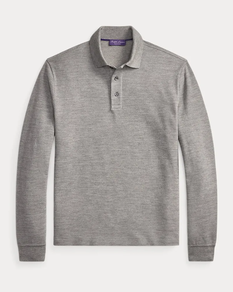 Ralph Lauren Classic-Fit Piqué-Poloshirt Grey