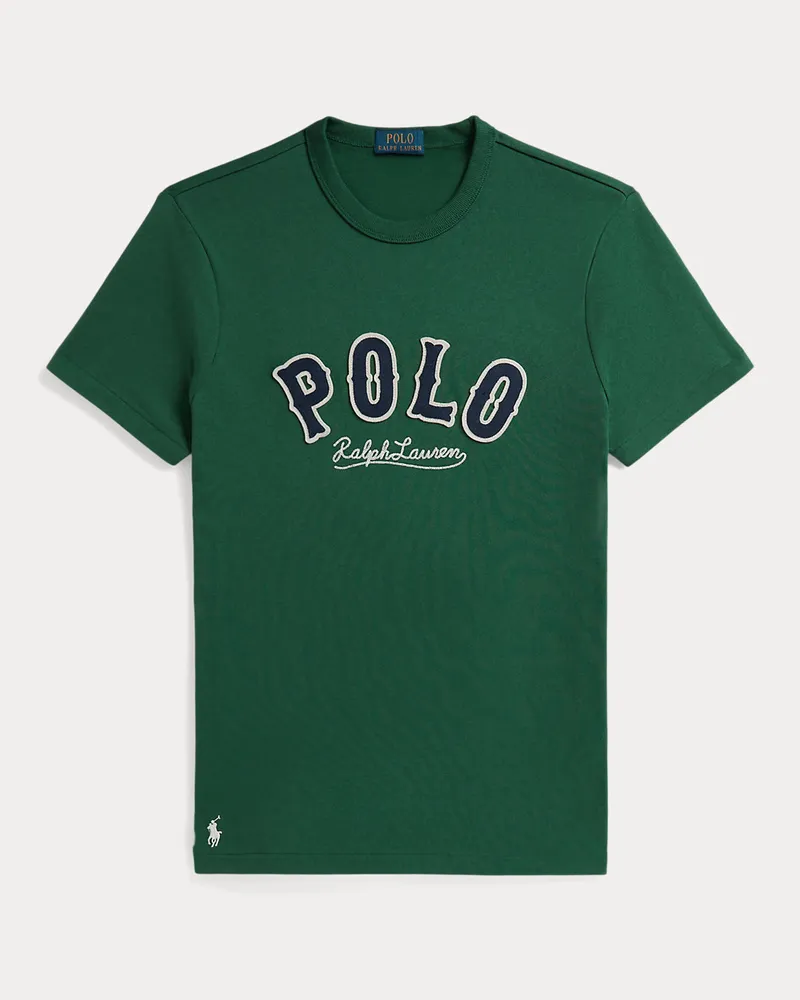 Ralph Lauren Custom-Slim-Fit T-Shirt mit Western-Logo Green