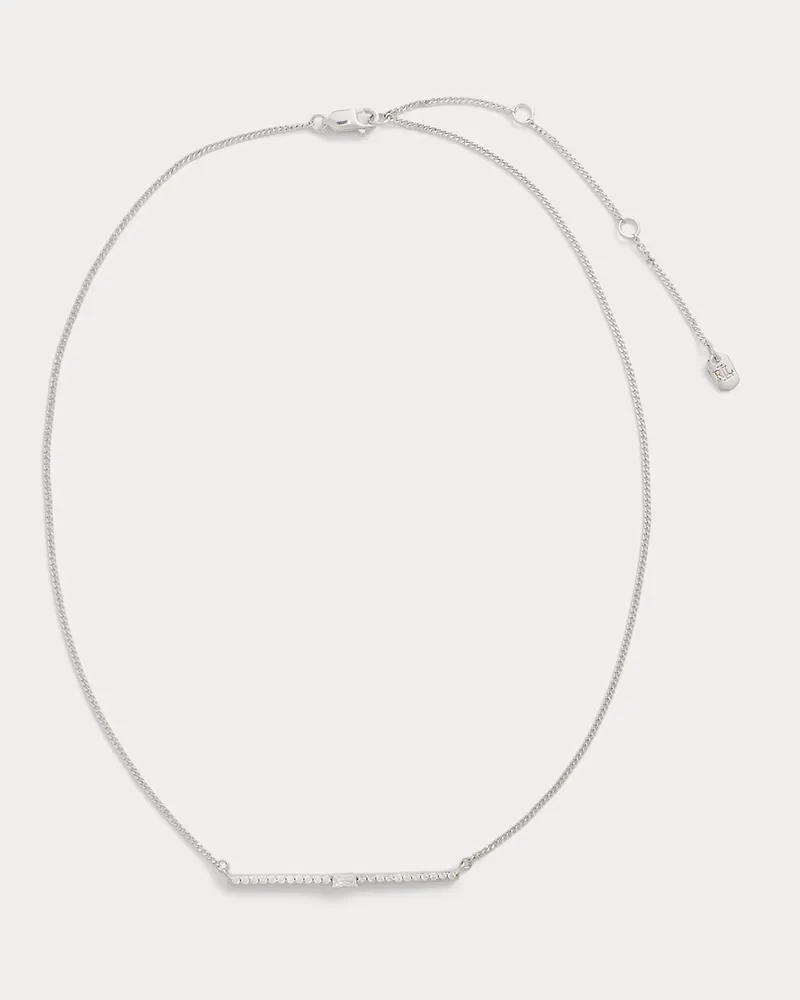 Ralph Lauren Sterlingsilber-Halskette mit Zirkonia Silver