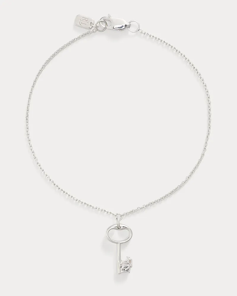Ralph Lauren Sterlingsilber-Flex-Armband mit Anhänger Silver