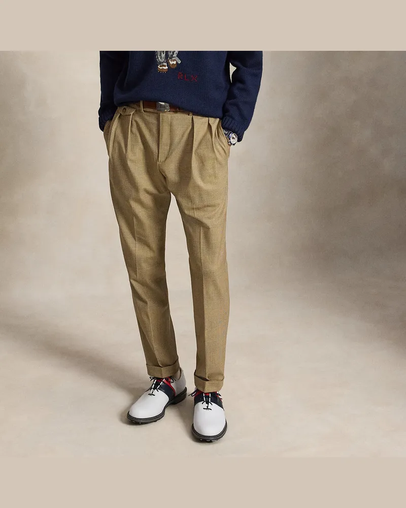 Ralph Lauren Karierte Performance-Hose aus Wollmix Black