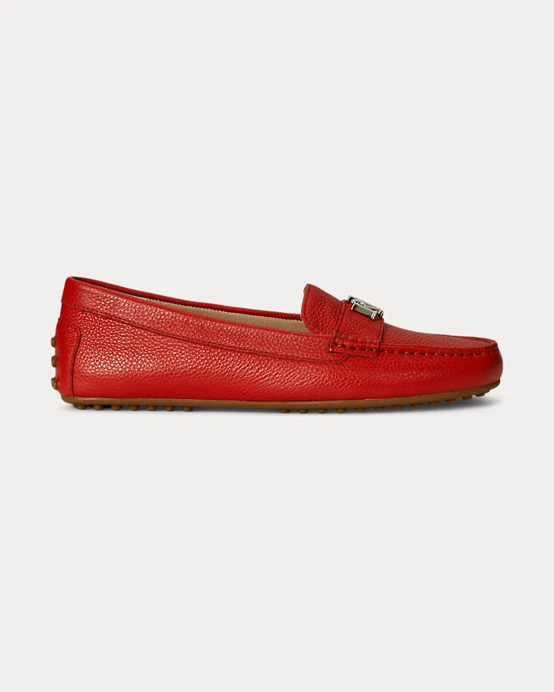 Ralph Lauren Loafer Barnsbury aus Narbenleder Red