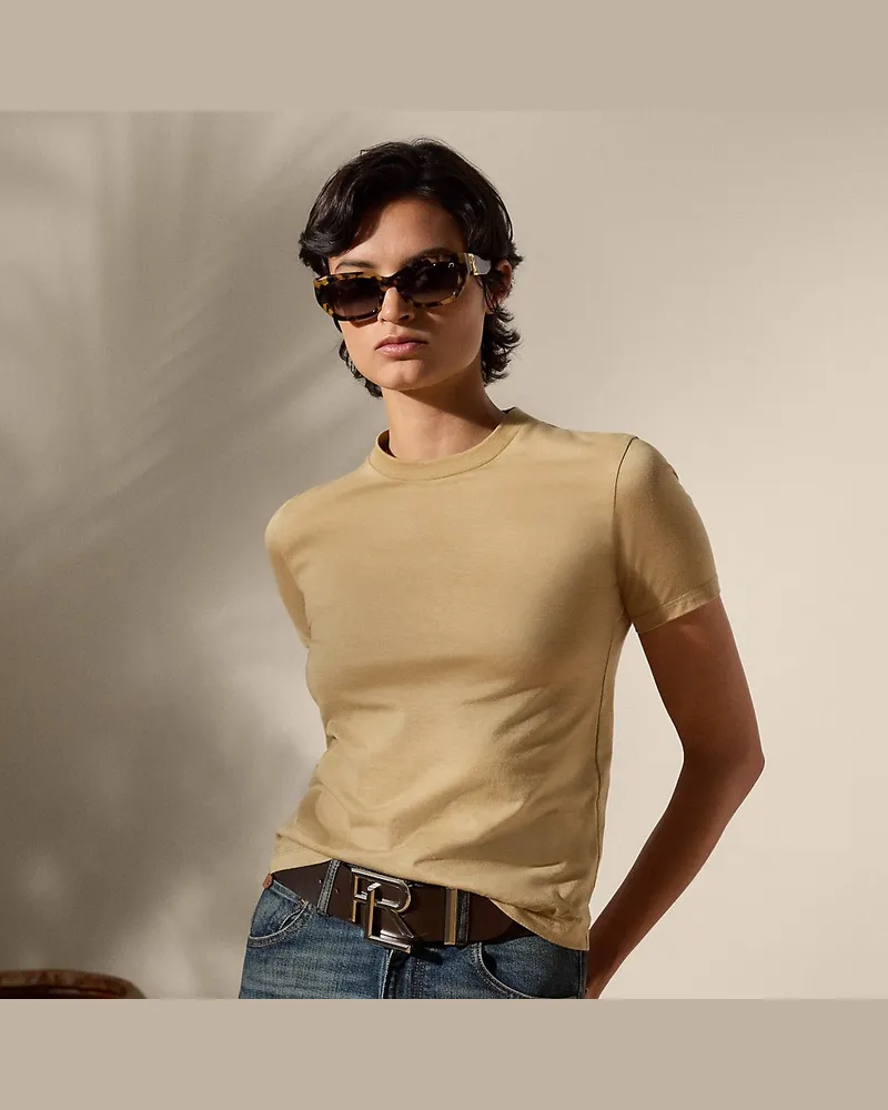 Ralph Lauren T-Shirt Hallie aus Baumwolljersey Tan