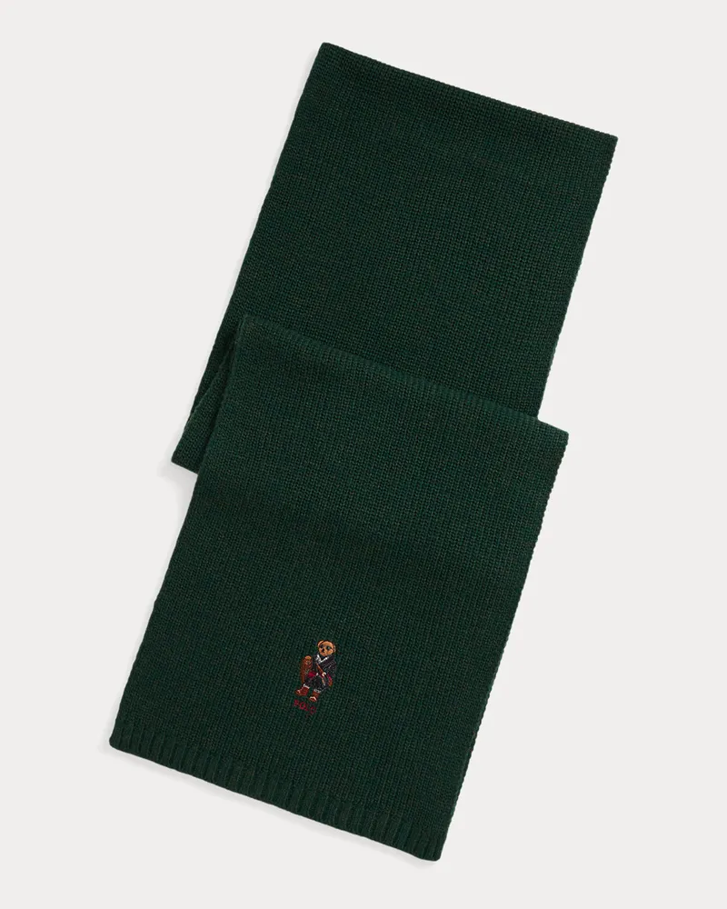 Ralph Lauren Strickschal mit Polo Bear Green
