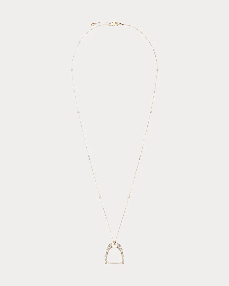 Ralph Lauren Pavé-Halskette mit Diamanten Gold