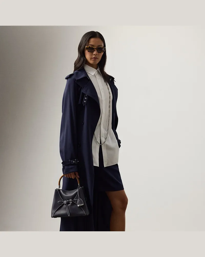 Ralph Lauren Trenchcoat Alecia aus Gabardine-Mischung Blue