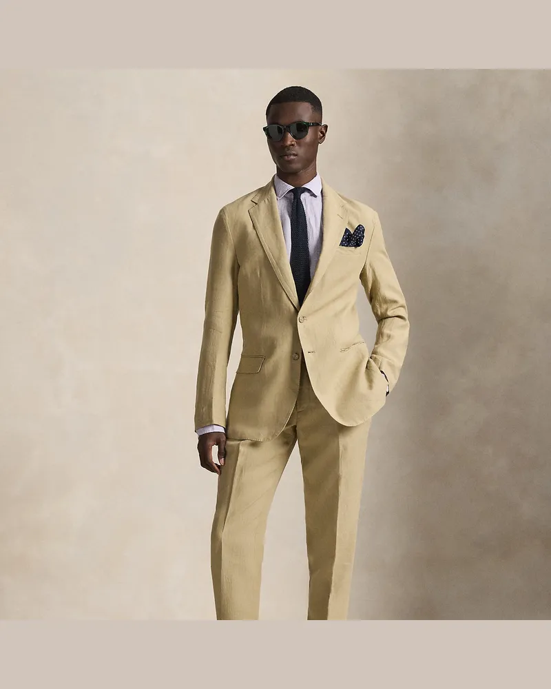 Ralph Lauren Anzughose aus Leinen Tan
