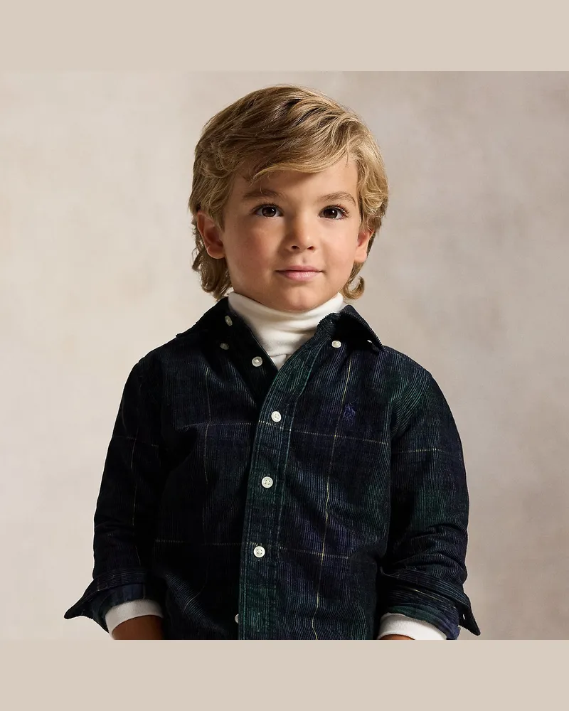Ralph Lauren Kariertes Hemd aus Baumwollkordsamt Multi