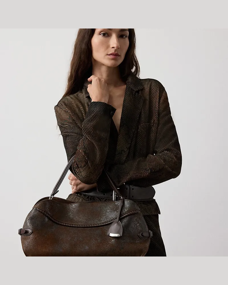 Ralph Lauren Schultertasche  Ralph Lauren aus Peaching-Denim Brown