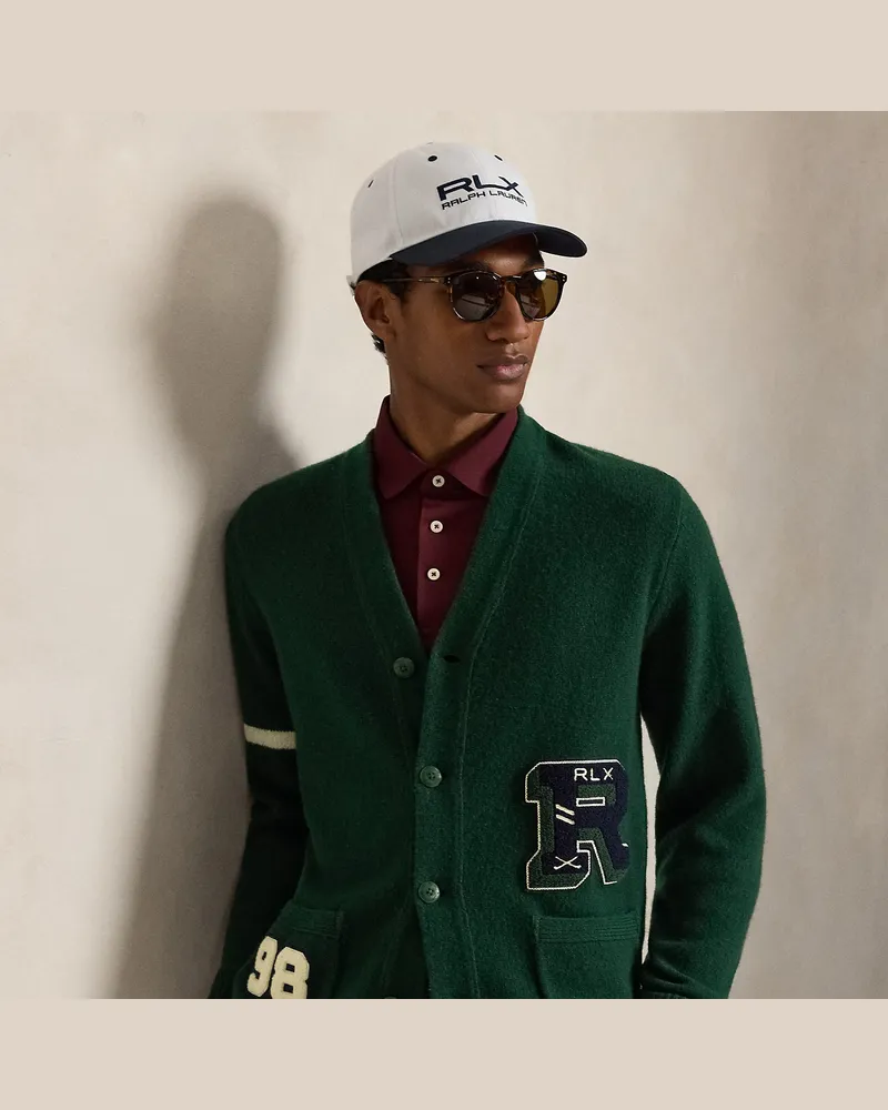 Ralph Lauren Woll-Kaschmir-Cardigan im College-Stil Green