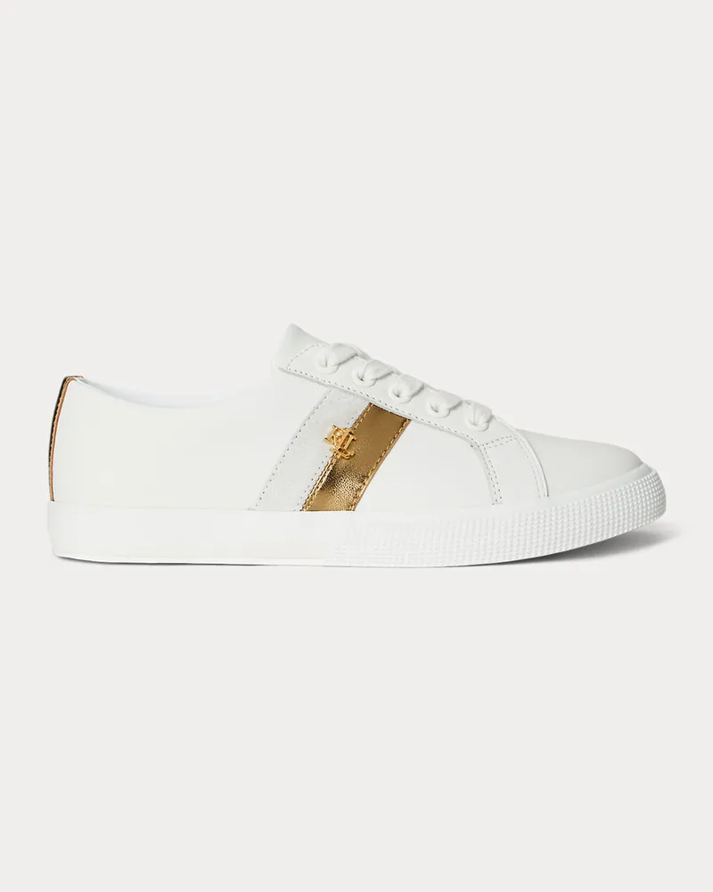 Ralph Lauren Sneaker Janson II mit Metallic-Besatz White