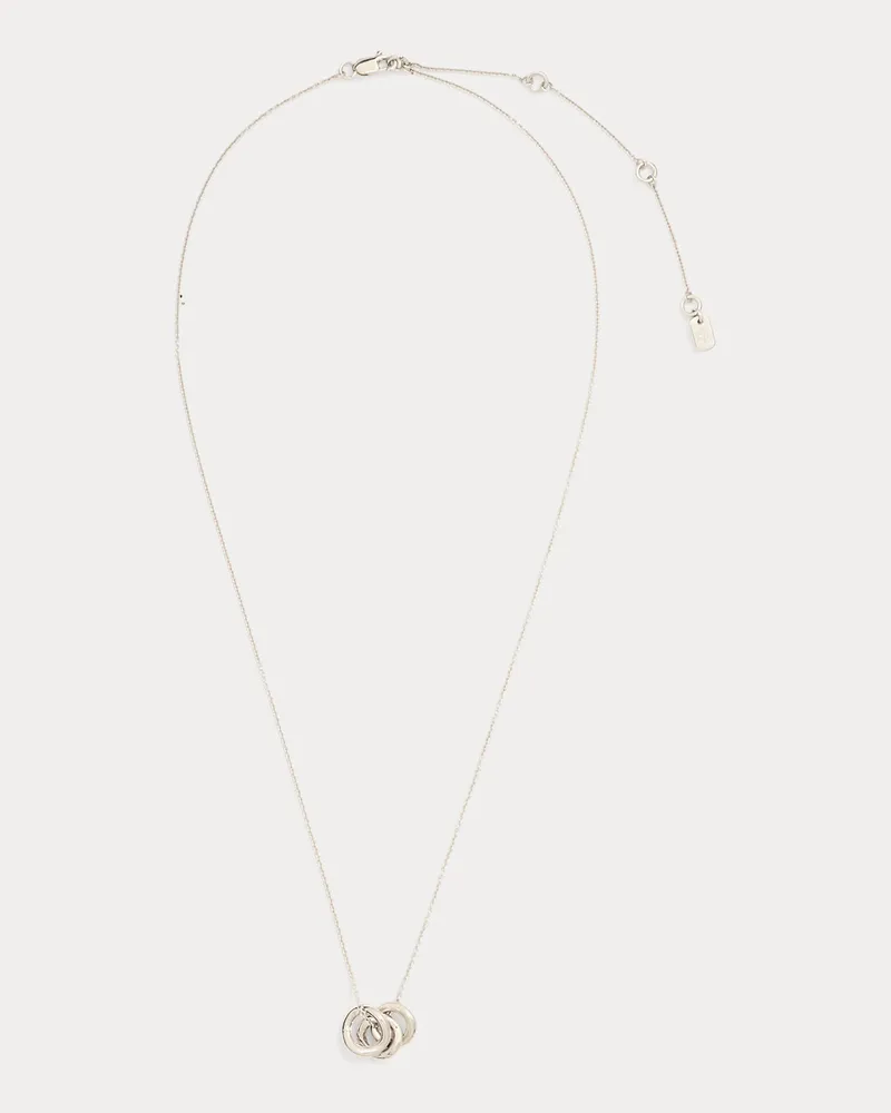Ralph Lauren Sterlingsilberkette mit drei Anhängern Silver