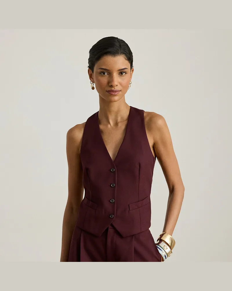 Ralph Lauren Twill-Weste aus  Wollmischung Red