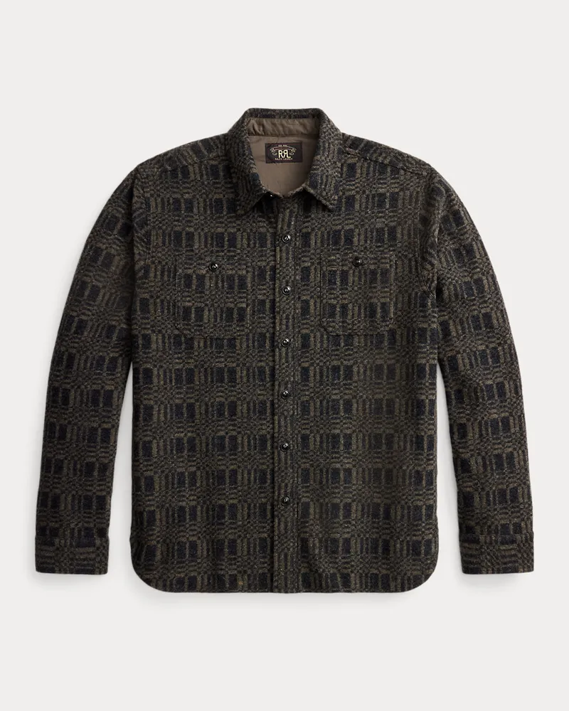 Ralph Lauren Arbeitshemd aus Jacquardstrick mit Wolle Grey