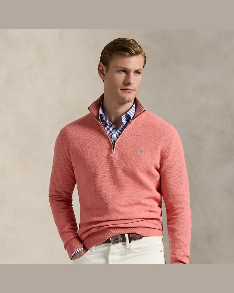 Ralph Lauren Pullover aus Baumwollpiqué Pink