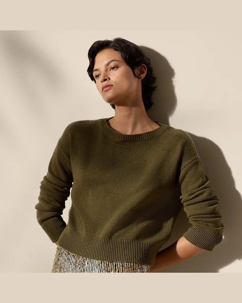 Ralph Lauren Kaschmirpullover mit U-Boot-Ausschnitt Green