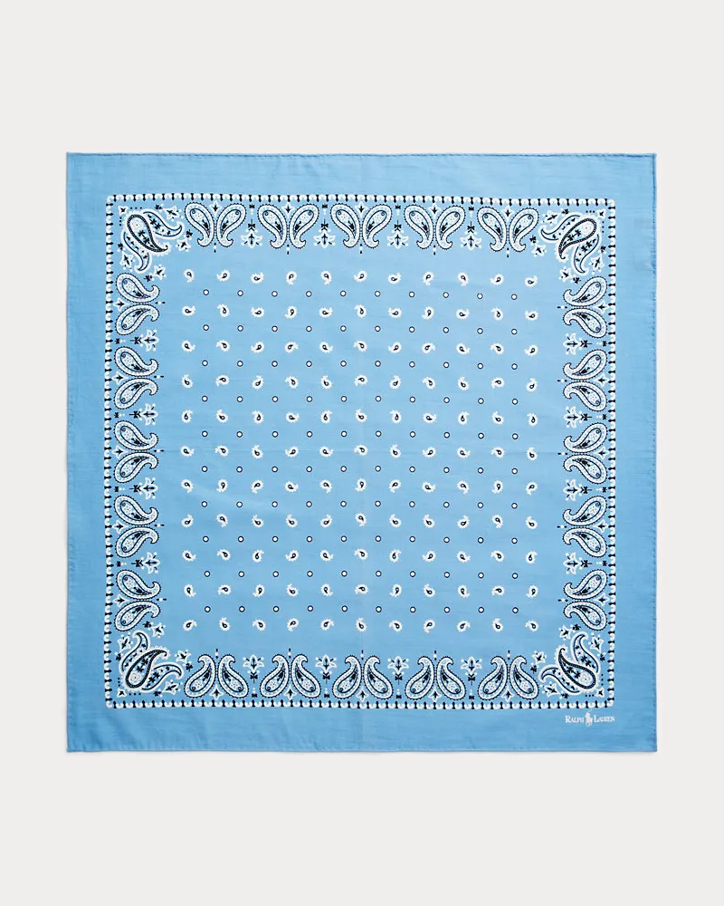 Ralph Lauren Baumwoll-Bandana mit Logo Blue