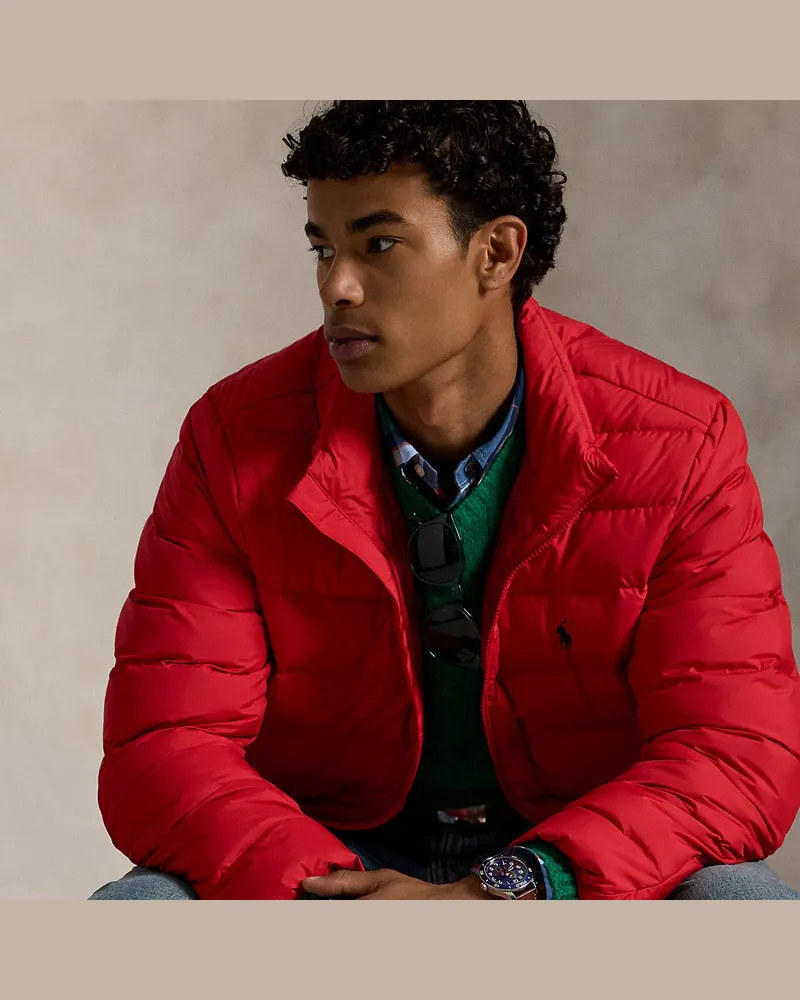 Ralph Lauren Die verstaubare Daunenjacke Colden Red