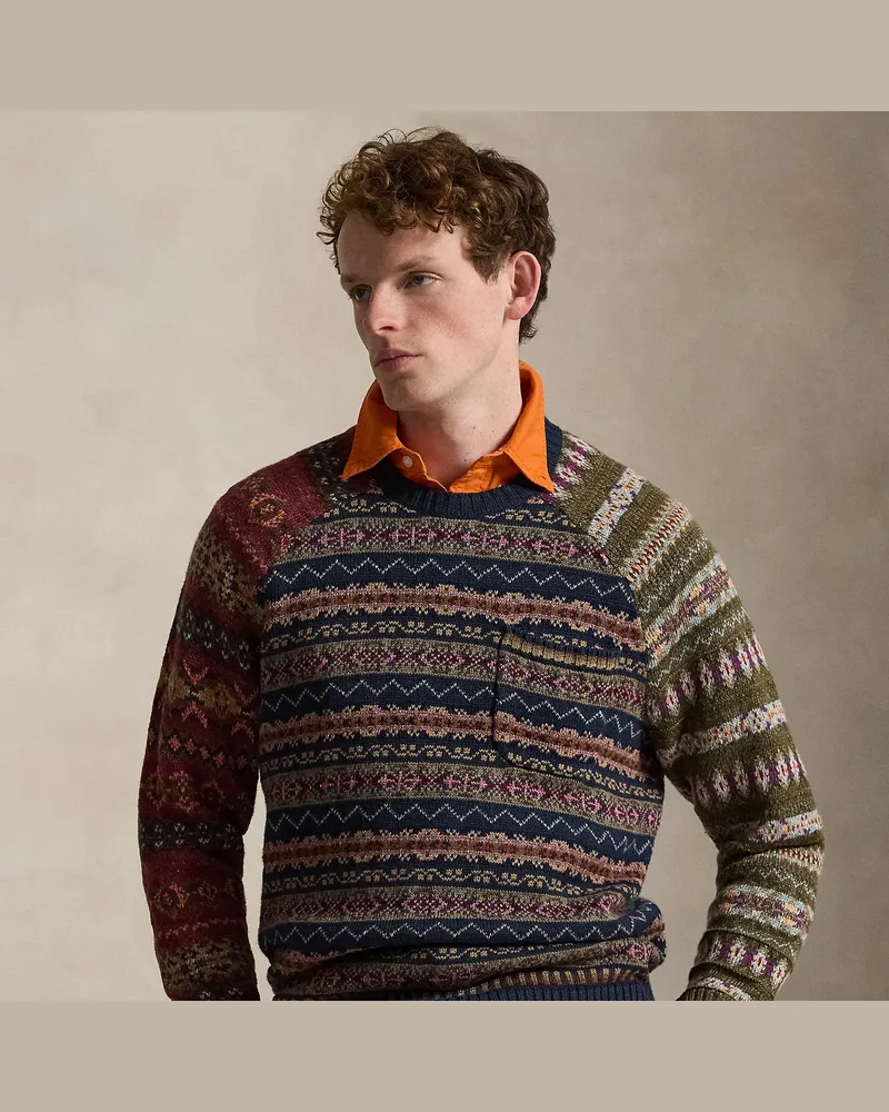 Ralph Lauren Fair-Isle-Pullover in Color-Block-Optik Multi