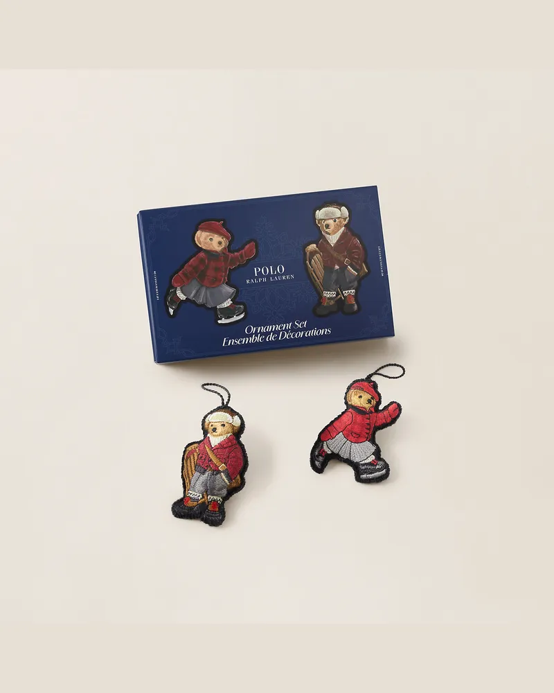 Ralph Lauren Home Ornament-Geschenkset mit Polo Bear Multi