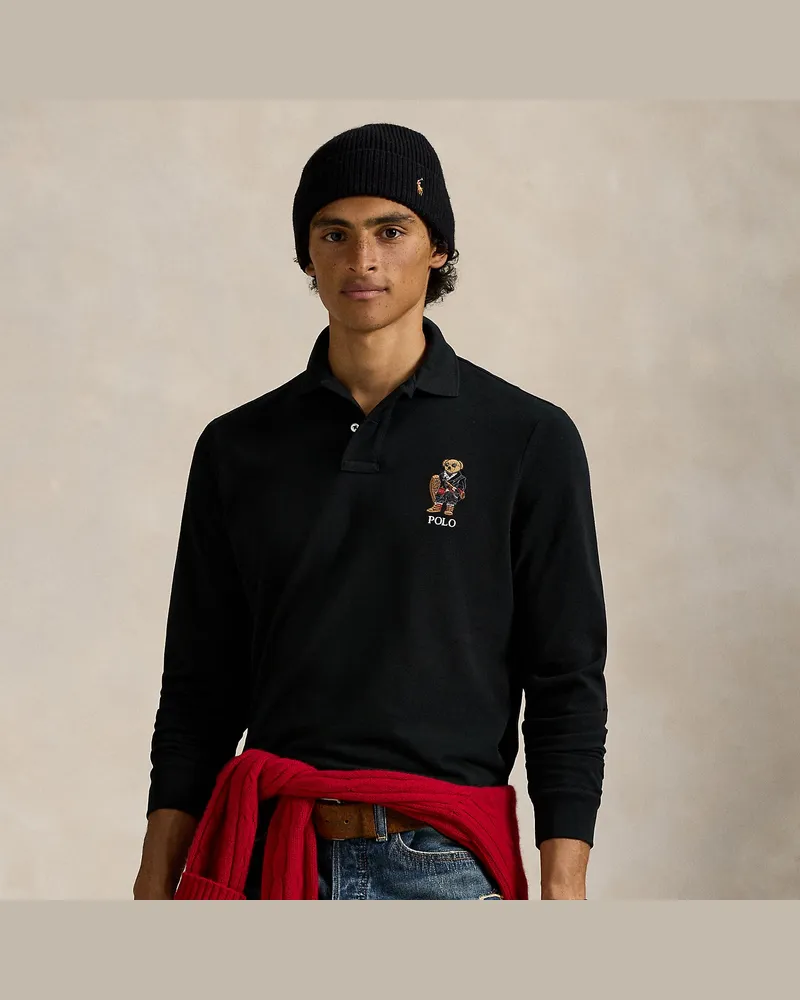 Ralph Lauren Classic-Fit Piqué-Poloshirt Black