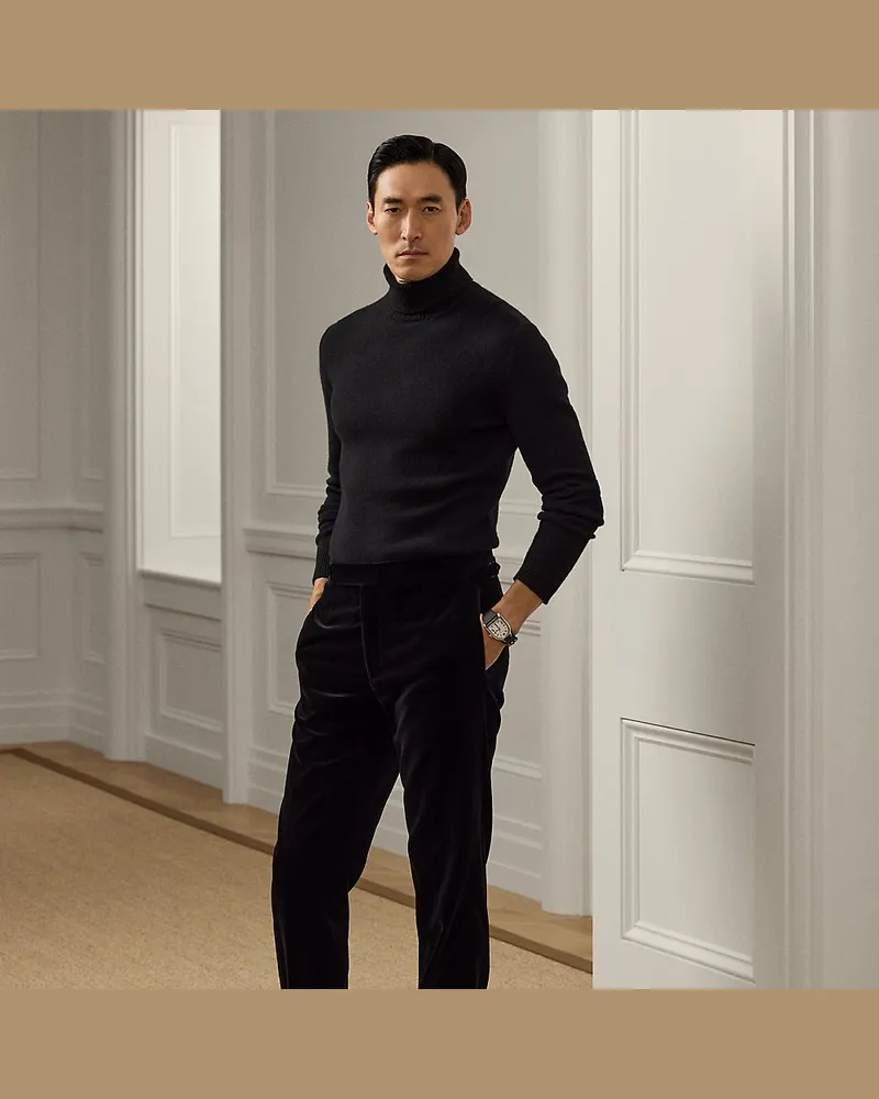 Ralph Lauren Handgeschneiderte Samthose Gregory Black