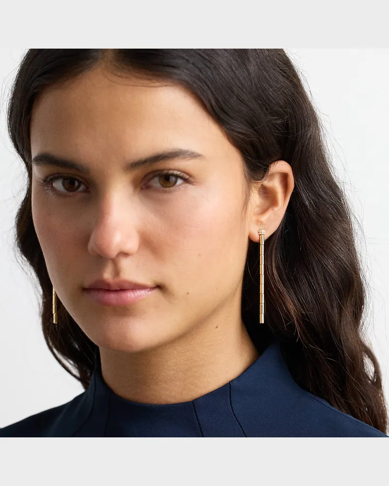 Ralph Lauren Lineare vergoldete Pavé-Ohrhänger Gold