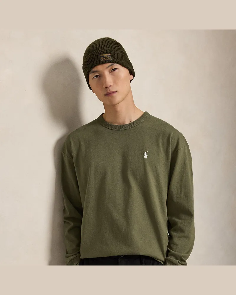 Ralph Lauren Relaxed-Fit Langarm-T-Shirt aus Jersey Green