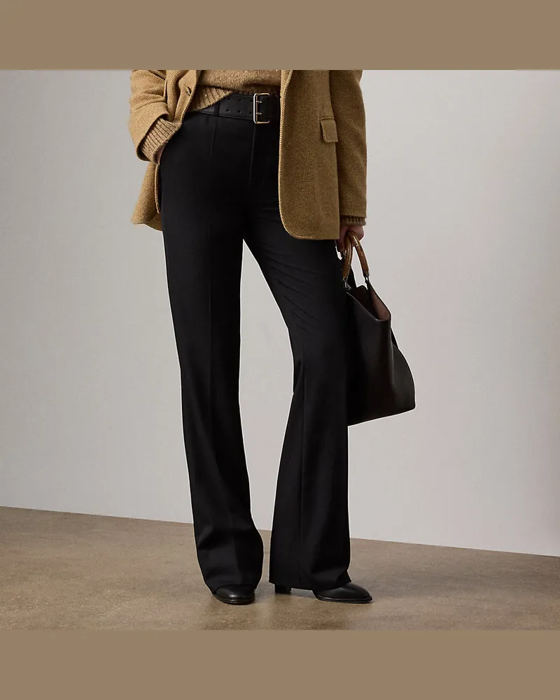 Ralph Lauren Hose Wrigley aus Grain de Poudre Black