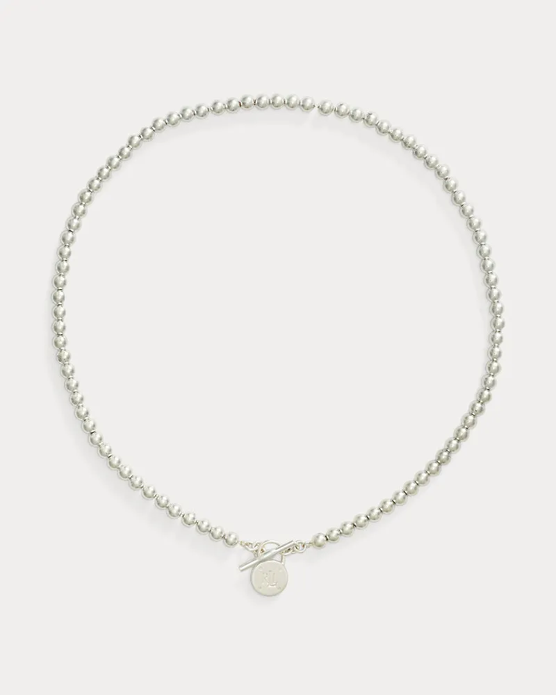 Ralph Lauren Perlenkette mit Vorhängeschlossanhänger Silver